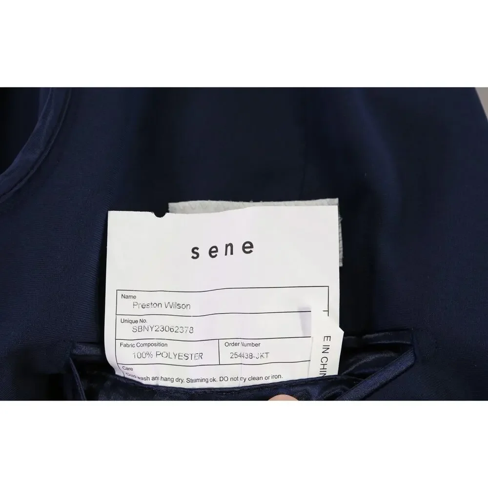 Sene Custom FlexTech Stretch Navy Blue Blazer Jacket 42R